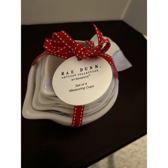 Rae Dunn Artisan Collection By Magenta Measuring Cups Set Of 4 Snowman Design - Picture 5 of 7